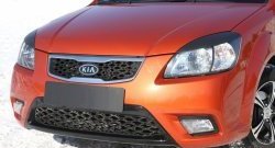 669 р. Реснички на фары RA KIA Rio 2 JB дорестайлинг седан (2005-2009) (Неокрашенные)  с доставкой в г. Нижний Новгород. Увеличить фотографию 2