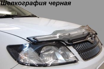 2 399 р. Дефлектор капота CA-Plastiс  KIA Sorento  XM (2009-2012) дорестайлинг (Шелкография черная)  с доставкой в г. Нижний Новгород. Увеличить фотографию 2