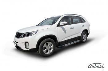 12 509 р. Порожки для ног Arbori Luxe Black KIA Sorento XM рестайлинг (2012-2015)  с доставкой в г. Нижний Новгород. Увеличить фотографию 2