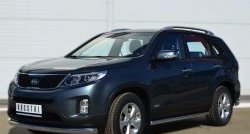 13 999 р. Одинарная защита переднего бампера диаметром 76 мм SLITKOFF  KIA Sorento  XM (2012-2015) рестайлинг  с доставкой в г. Нижний Новгород. Увеличить фотографию 4