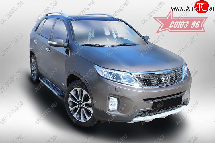 9 764 р. Пороги алюминиевый профиль,Kia Sorento 2013- KIA Sorento XM рестайлинг (2012-2015)  с доставкой в г. Нижний Новгород