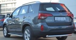 15 749 р. Одинарная защита заднего бампера из трубы диаметром 76 мм SLITKOFF  KIA Sorento  XM (2012-2015) рестайлинг  с доставкой в г. Нижний Новгород. Увеличить фотографию 4