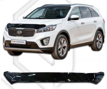 Дефлектор капота CA-Plastiс KIA (КИА) Sorento (соренто)  UM/Prime (2014-2020) UM/Prime дорестайлинг, рестайлинг