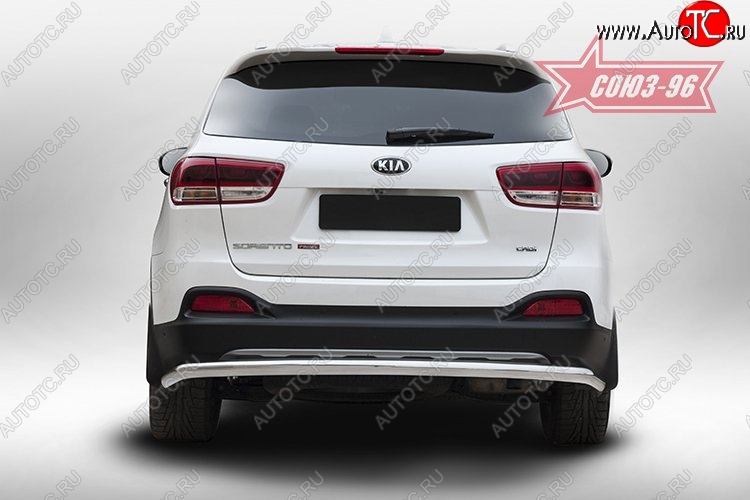 10 889 р. Защита заднего бампера d60 Souz-96 KIA Sorento UM/Prime дорестайлинг (2014-2018)  с доставкой в г. Нижний Новгород