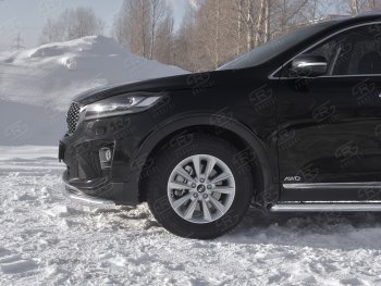 13 499 р. Защита переднего бампера (Ø63 мм, нержавейка) SLITKOFF KIA Sorento UM/Prime рестайлинг (2018-2020)  с доставкой в г. Нижний Новгород. Увеличить фотографию 3