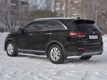 15 799 р. Защита заднего бампера (Ø63 мм уголки, нержавейка) SLITKOFF  KIA Sorento  UM/Prime (2018-2020) рестайлинг  с доставкой в г. Нижний Новгород. Увеличить фотографию 2