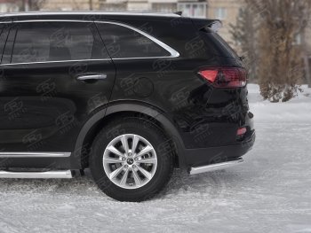 15 799 р. Защита заднего бампера (Ø63 мм уголки, нержавейка) SLITKOFF  KIA Sorento  UM/Prime (2018-2020) рестайлинг  с доставкой в г. Нижний Новгород. Увеличить фотографию 3