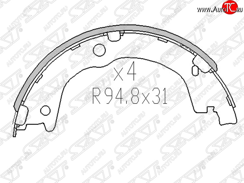 1 359 р. Колодки тормозные SAT (задние)  KIA Sorento  BL (2002-2010) дорестайлинг, рестайлинг  с доставкой в г. Нижний Новгород