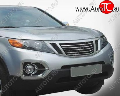 13 299 р. Решётка радиатора CT v2 KIA Sorento XM дорестайлинг (2009-2012) (Неокрашенная)  с доставкой в г. Нижний Новгород