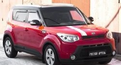 4 369 р. Накладки на колёсные арки RA (комплект 4 шт). KIA Soul PS дорестайлинг (2014-2016) (Поверхность шагрень)  с доставкой в г. Нижний Новгород. Увеличить фотографию 2