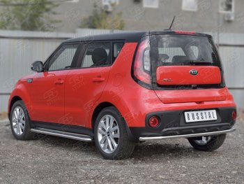 Одинарная защита заднего бампера диаметром 42 Russtal KIA Soul PS дорестайлинг (2014-2016)