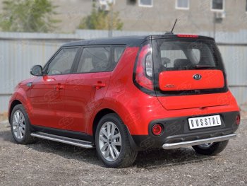 7 299 р. Одинарная защита заднего бампера из трубы диаметром 63 мм Russtal KIA Soul PS дорестайлинг (2014-2016)  с доставкой в г. Нижний Новгород. Увеличить фотографию 2