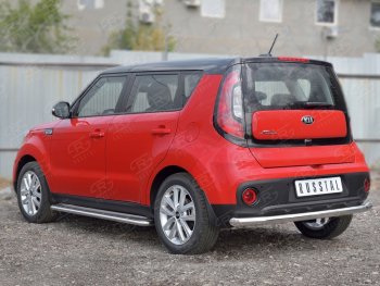 13 999 р. Одинарная защита заднего бампера из трубы диаметром 63 мм Russtal KIA Soul PS дорестайлинг (2014-2016)  с доставкой в г. Нижний Новгород. Увеличить фотографию 2