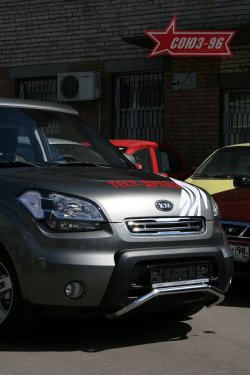 Защита переднего бампера Souz-96 (d42) KIA Soul AM дорестайлинг (2008-2011)