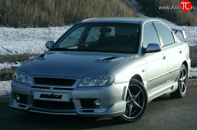 4 599 р. Пороги накладки Nika Klassik KIA Spectra (2000-2009) (Неокрашенные)  с доставкой в г. Нижний Новгород