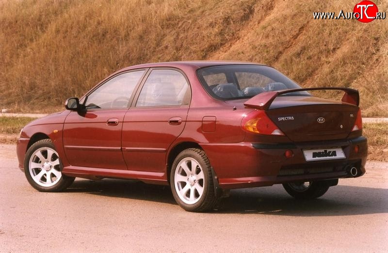 7 699 р. Спойлер Nika-Скоба KIA Spectra (2000-2009) (Неокрашенный)  с доставкой в г. Нижний Новгород