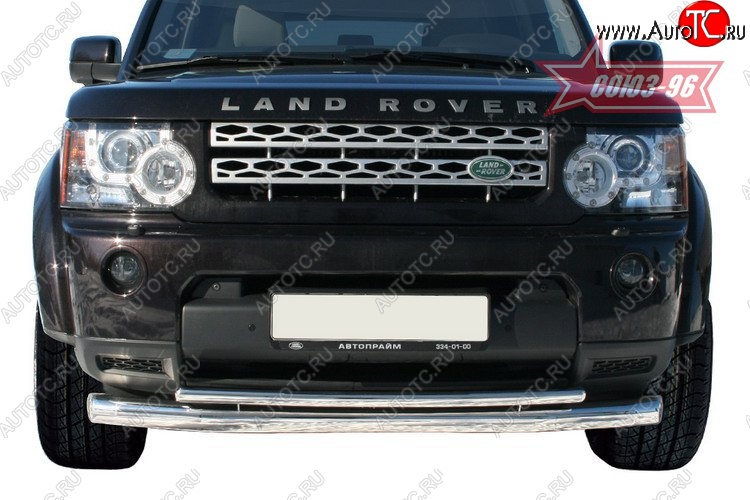 25 469 р. Защита переднего бампера двойная Souz-96 (d76/42) Land Rover Discovery 4 L319 (2009-2016)  с доставкой в г. Нижний Новгород