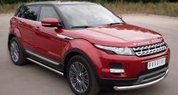 15 799 р. Защита порогов из круглой трубы диаметром 63 мм (Prestige u Pure) Russtal Land Rover Range Rover Evoque 1 L538 дорестайлинг 5 дв. (2011-2015) (Защита порогов с со скосами на торцах (вариант 1))  с доставкой в г. Нижний Новгород. Увеличить фотографию 12