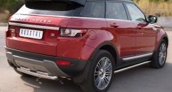 15 799 р. Защита заднего бампера (2 трубы Ø63 и 42 мм, нержавейка, Prestige u Pure) SLITKOFF  Land Rover Range Rover Evoque  1 L538 (2011-2015) дорестайлинг 3 дв., дорестайлинг 5 дв.  с доставкой в г. Нижний Новгород. Увеличить фотографию 4