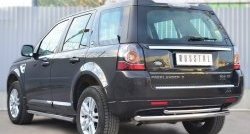 15 799 р. Защита порогов из круглой трубы диаметром 63 мм (рестайлинг) Russtal Land Rover Freelander L359 дорестайлинг (2006-2010) (Защита порогов со скосами на торцах (вариант 1))  с доставкой в г. Нижний Новгород. Увеличить фотографию 6