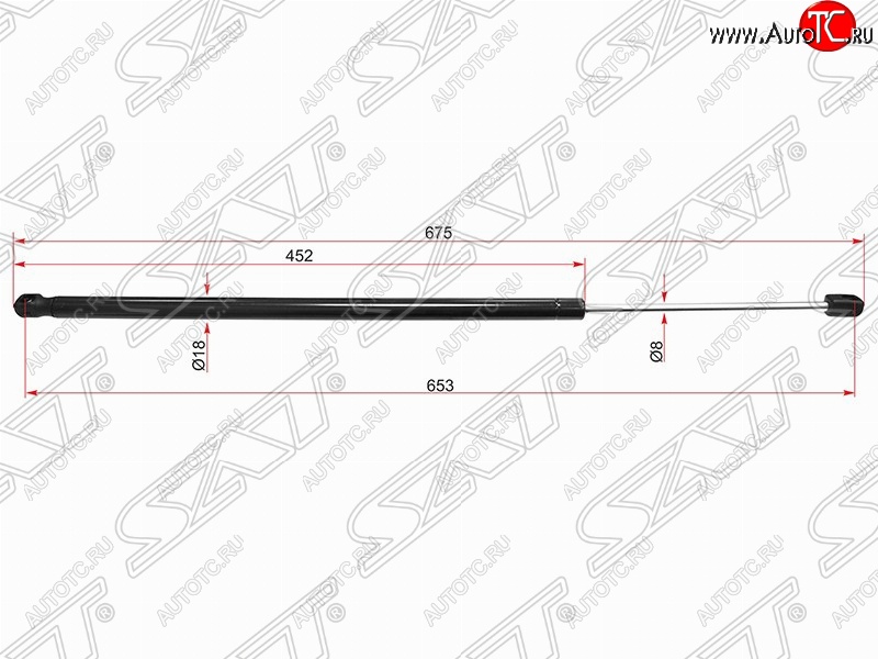 679 р. Правый упор крышки багажника SAT (газовый)  Land Rover Range Rover Sport  1 L320 (2005-2013) дорестайлинг, рестайлинг  с доставкой в г. Нижний Новгород