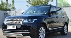 27 649 р. Защита переднего бампера (2 трубыØ75х42 мм, нержавейка) Russtal Land Rover Range Rover 4 L405 дорестайлинг (2012-2017)  с доставкой в г. Нижний Новгород. Увеличить фотографию 4