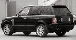 24 199 р. Накладка Verge на задний бампер Land Rover Range Rover 3 L322 дорестайлинг (2002-2006) (Неокрашенная)  с доставкой в г. Нижний Новгород. Увеличить фотографию 2