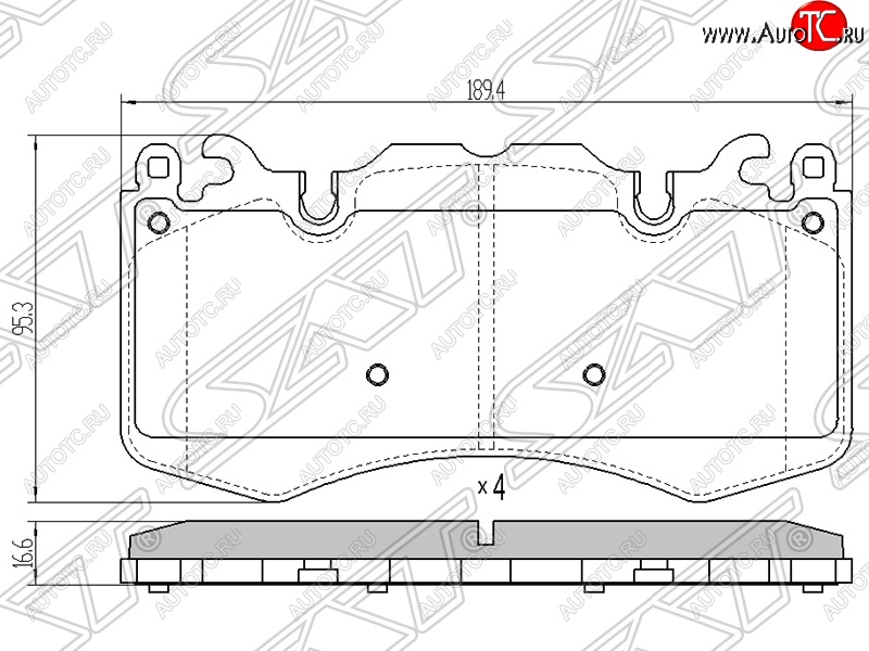 2 069 р. Колодки тормозные SAT (передние)  Land Rover Range Rover  3 L322 - Range Rover Sport ( 1 L320,  2 L494)  с доставкой в г. Нижний Новгород