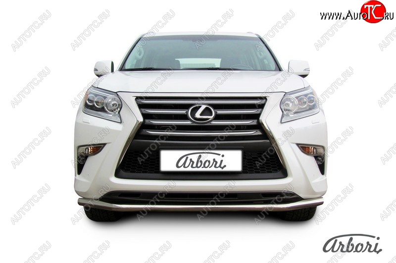 19 079 р. Защита переднего бампера Arbori (нержавейка, 1 труба d57 mm). Lexus GX460 J150 1-ый рестайлинг (2013-2019)  с доставкой в г. Нижний Новгород