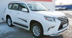 16 799 р. Защита переднего бампера (2 трубыØ63 и 42 мм, нержавейка) SLITKOFF  Lexus GX460  J150 (2013-2022) 1-ый рестайлинг, 2-ой рестайлинг  с доставкой в г. Нижний Новгород. Увеличить фотографию 4