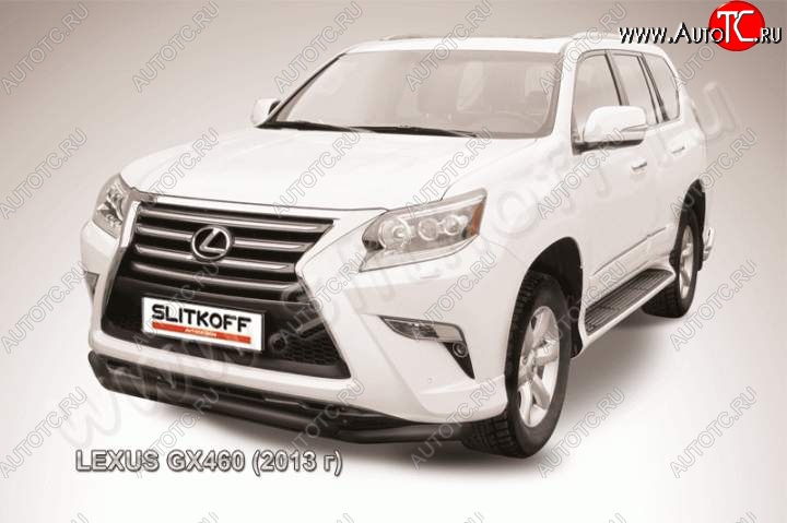 20 349 р. Защита переднего бампера из труб d57 Slitkoff (двойная)  Lexus GX460  J150 (2013-2022) 1-ый рестайлинг, 2-ой рестайлинг (Цвет: серебристый)  с доставкой в г. Нижний Новгород