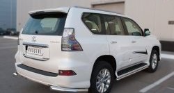 Защита заднего бампера (Ø76 мм уголки, нержавейка) Russtal Lexus GX460 J150 1-ый рестайлинг (2013-2019)