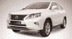 Одинарная защита переднего бампера из трубы диаметром 57 мм Slitkoff Lexus RX 270 AL20 дорестайлинг (2015-2019)