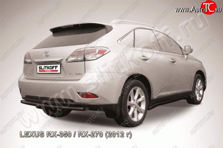 9 799 р. Защита заднего бампера из трубы d57 Slitkoff Lexus RX 270 AL20 дорестайлинг (2015-2019) (Цвет: серебристый)  с доставкой в г. Нижний Новгород