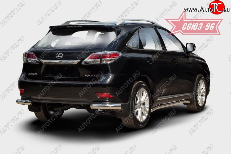 1 249 р. Защита заднего бампера из боковых уголков (d76) Souz-96  Lexus RX  270 (2015-2019) AL20 дорестайлинг  с доставкой в г. Нижний Новгород