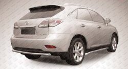 Одинарная защита заднего бампера из трубы диаметром 57 мм Slitkoff Lexus RX 270 AL20 дорестайлинг (2015-2019)