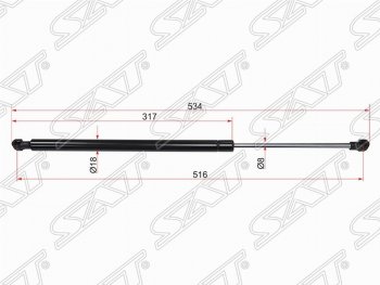 Упор капота SAT (газовый) Lexus GS300 S190 рестайлинг (2007-2012)