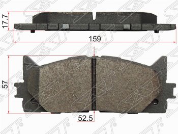 1 479 р. Комплект тормозных колодок SAT  Lexus GS300  S190 (2007-2012), Lexus GS350  L10 (2011-2016), Lexus GS450H  L10 (2011-2015), Lexus GX460  J150 (2009-2022), Toyota Camry ( XV40,  XV50) (2006-2014)  с доставкой в г. Нижний Новгород. Увеличить фотографию 1