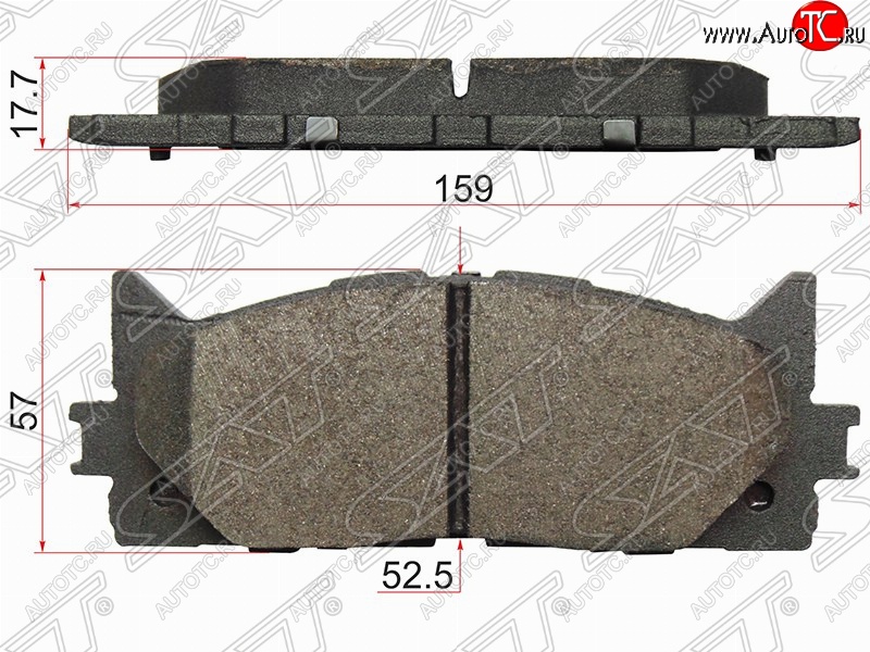 1 479 р. Комплект тормозных колодок SAT  Lexus GS300  S190 (2007-2012), Lexus GS350  L10 (2011-2016), Lexus GS450H  L10 (2011-2015), Lexus GX460  J150 (2009-2022), Toyota Camry ( XV40,  XV50) (2006-2014)  с доставкой в г. Нижний Новгород