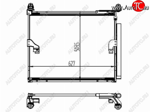 7 699 р. Радиатор кондиционера SAT  Lexus GX460  J150 (2009-2013), Toyota 4Runner  N280 (2009-2013), Toyota Land Cruiser Prado  J150 (2009-2013)  с доставкой в г. Нижний Новгород