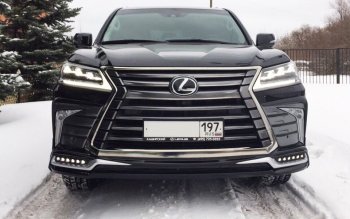 22 699 р. Накладка на передний бампер Автократ (без LED-оптики) Lexus LX450d J200 2-ой рестайлинг (2015-2022) (Неокрашенная)  с доставкой в г. Нижний Новгород. Увеличить фотографию 10