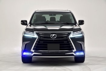 22 699 р. Накладка на передний бампер Автократ (без LED-оптики) Lexus LX450d J200 2-ой рестайлинг (2015-2022) (Неокрашенная)  с доставкой в г. Нижний Новгород. Увеличить фотографию 11