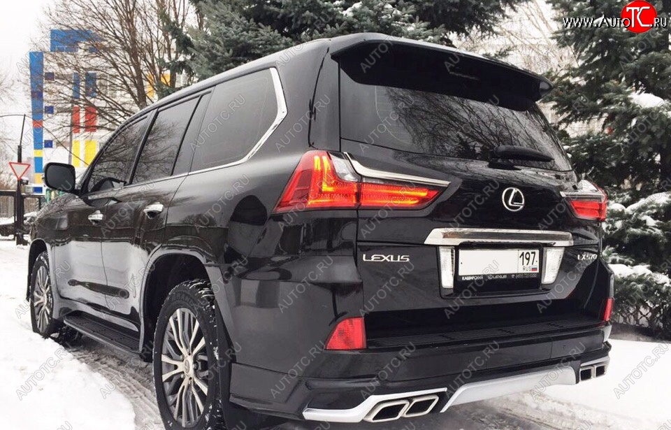 22 699 р. Накладка заднего бампера Автократ (без глушителя) Lexus LX450d J200 2-ой рестайлинг (2015-2022) (Неокрашенная)  с доставкой в г. Нижний Новгород