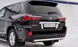 12 999 р. Защита заднего бампера (Ø63 мм, нержавейка, NOT F-SPORT/HERITAGE) SLITKOFF Lexus LX450d J200 2-ой рестайлинг (2015-2022)  с доставкой в г. Нижний Новгород. Увеличить фотографию 4