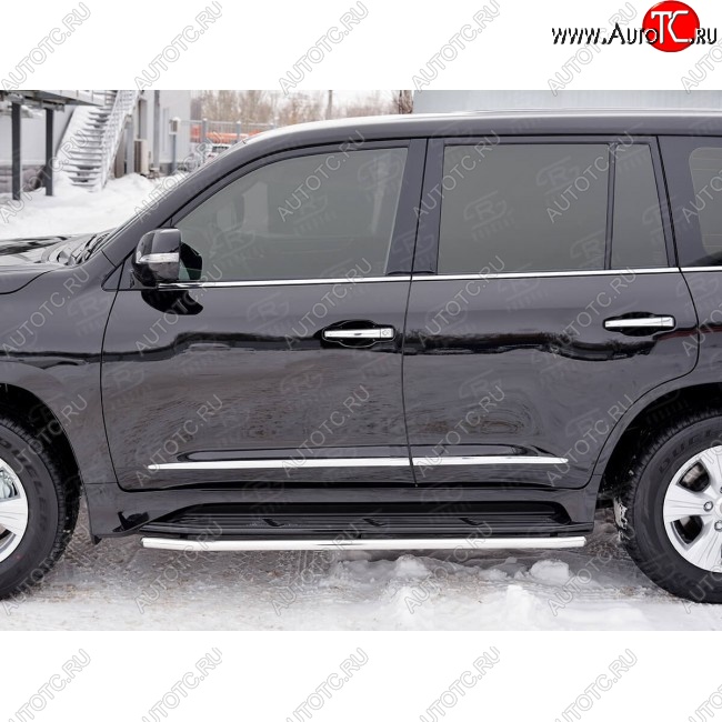 13 349 р. Защита порогов из круглой трубы диаметром 42 SLITKOFF v3 Lexus LX450d J200 2-ой рестайлинг (2015-2022)  с доставкой в г. Нижний Новгород