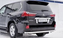 17 849 р. Защита заднего бампера (Ø63 мм, нержавейка, NOT F-SPORT/HERITAGE) SLITKOFF  Lexus LX450d  J200 - LX570  J200  с доставкой в г. Нижний Новгород. Увеличить фотографию 4