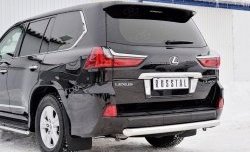 14 999 р. Защита заднего бампера (Ø76 мм, нержавейка, NOT F-SPORT/HERITAGE) SLITKOFF Lexus LX450d J200 2-ой рестайлинг (2015-2022)  с доставкой в г. Нижний Новгород. Увеличить фотографию 4