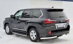 18 499 р. Защита заднего бампера (Ø76 мм уголки, нержавейка) SLITKOFF Lexus LX450d J200 2-ой рестайлинг (2015-2022)  с доставкой в г. Нижний Новгород. Увеличить фотографию 2