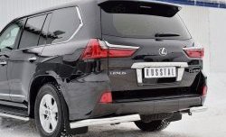 18 499 р. Защита заднего бампера (Ø76 мм уголки, нержавейка) SLITKOFF Lexus LX450d J200 2-ой рестайлинг (2015-2022)  с доставкой в г. Нижний Новгород. Увеличить фотографию 4