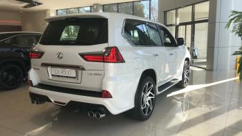 37 899 р. Юбка заднего бампера HEMMES Lexus LX450d J200 2-ой рестайлинг (2015-2022) (Неокрашенная)  с доставкой в г. Нижний Новгород. Увеличить фотографию 2